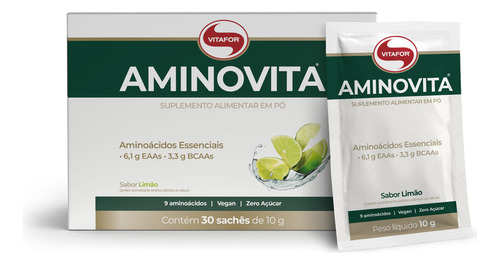 Aminovita - 30 Sachês 10g Limão - Vitafor
