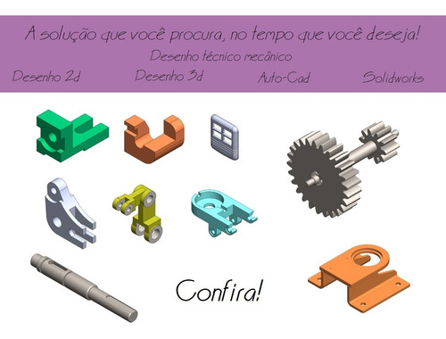 Imagem 1 de 10 de Projetista Mecânico Cadista Desenhista Freelance Solidworks