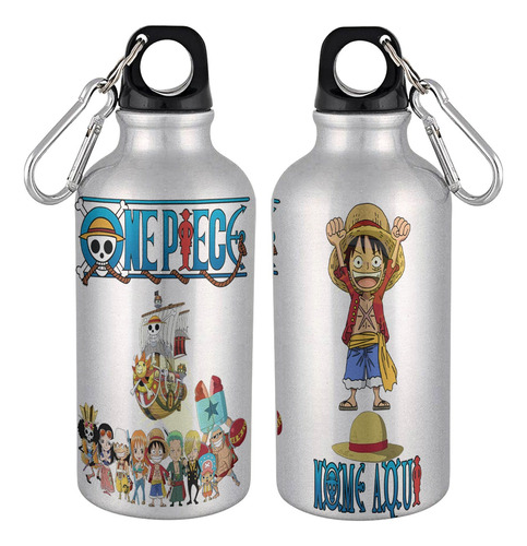 Garrafinha Squeeze Alumínio Personalizado Com Nome One Piece