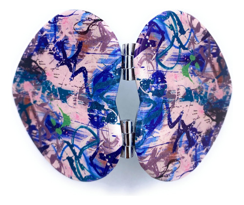 Mirror De Corazón De Aeisage Espejo De Bolsillo Azul Espejo
