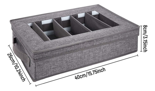 Caja De Almacenamiento De Cubiertos De 5 Compartimentos Con