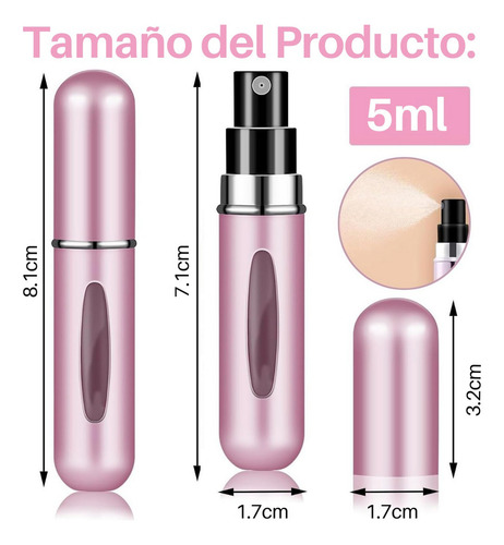 Atomizador Mini Para Perfume Recargable Capsula Viaje