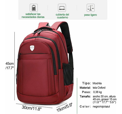 N Mochila Casual Large Capacity+usb Broche Antirrobo/2pk B