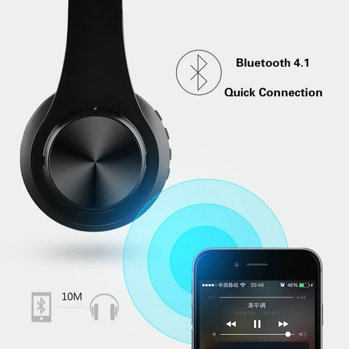 Audífono De Diadema Inalámbrico Plegable Bluetooth