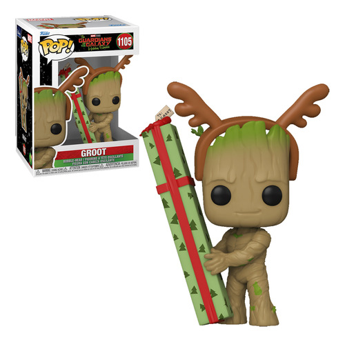 Funko Pop Gotg Holiday Special Groot With Present