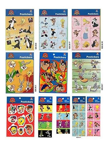 Vinilo Para Botella Lote 4 Piezas Looney Tunes Stickers Calc