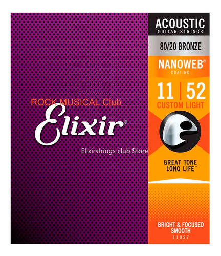 Paquete De 3 Sets De Cuerdas Para Guitarra Acústica Nanoweb