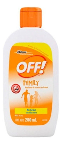 Repelente De Insectos En Crema Off! Family 200 Ml