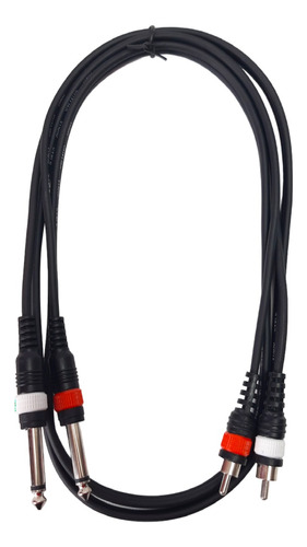 Cable 2 Rca A 2 Plug 6,3mm Mono 1.5mt Warwick 