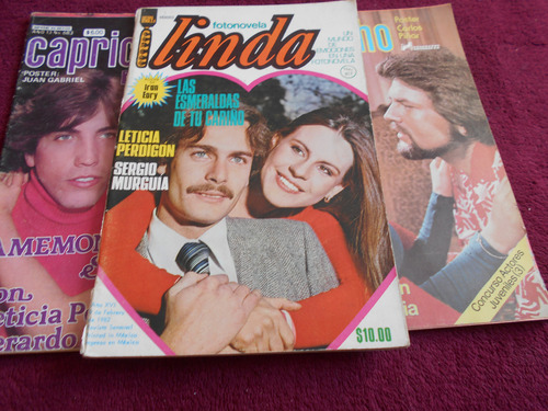 Capricho Linda Lote 3 Fotonovelas Leticia Perdigon 70s (Usado)