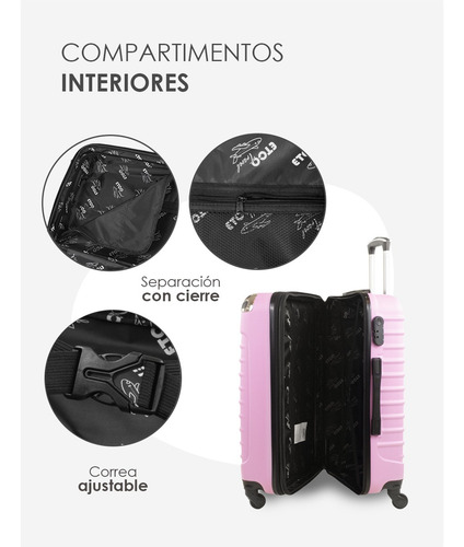 Maleta De Viaje Básica Expandible 24pul Llantas Desmontables