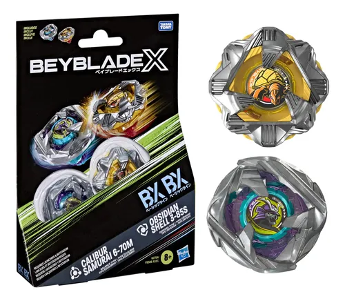 Beyblade X Calibur Samurai 6-70m E Obsidian Shell 3-85s | MercadoLivre