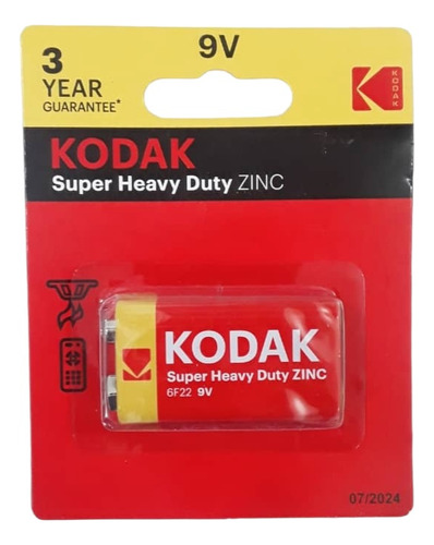 Bateria 9v Alcalina Marca Kodak