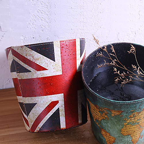 Wastebasket British Style Trash Bin Union Jack World Ma...