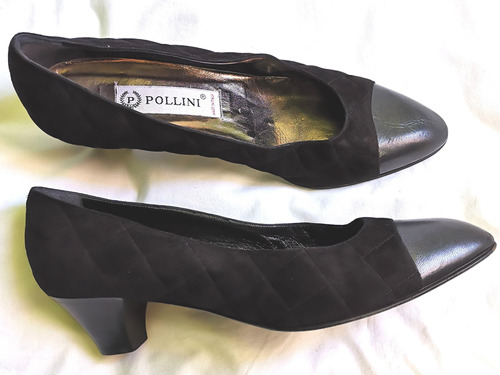 Exclusivas Ballerinas Pollini, Italianas, Cuero/gamuza, 39,5