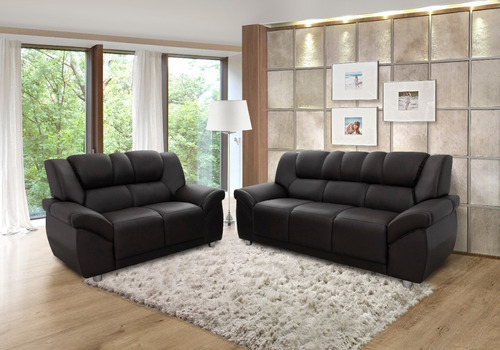 Sillon 2 Cuerpos Sofa Living Pu Negro Córdoba