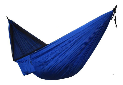 Rede Acampamento Nylon Paraqueda 270x140cm / Cor Azul Royal