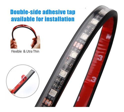 Imagen 5 de 8 de Tiras Led Auto Interior Rgb Car Floor Iluminacion 48led 7010