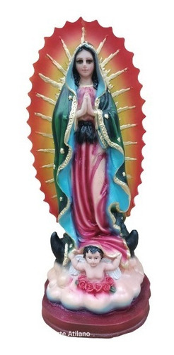 Virgen Virgencita De Guadalupe Figura Escultura Bulto Resina