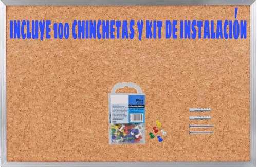 Pizarron De Corcho 90x120 Chinchetas Gratis Envío Incluido