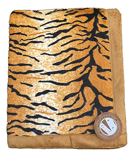 Birchwood Animal Print Manta De Tiro, Tigre