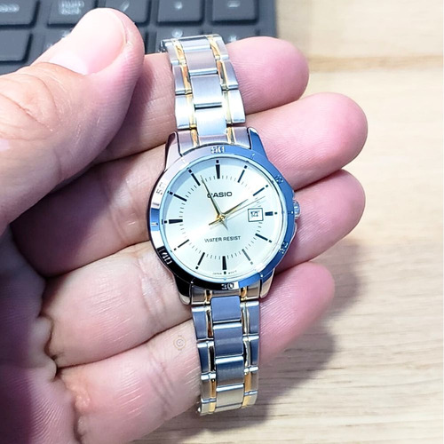 Relógio Casio Feminino Collection Ltp-v004sg-9audf + Nf