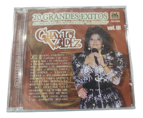 Chayito Valdez 20 Grandes Exitos Vol.iii Cd