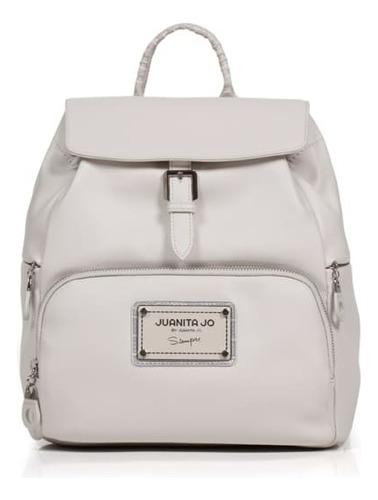 Mochila urbana Juanita Jo Sara color blanco