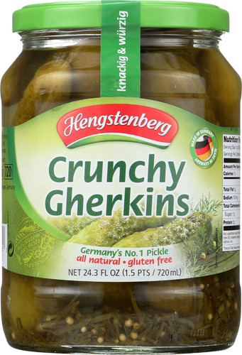 Hengstenberg Crunchy Gherkins 24,3 fl Oz  pack De 1