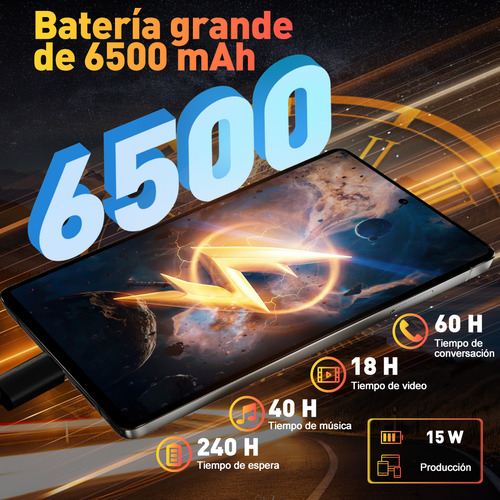 White Shark ss25 Teléfono Dual Sim 8gb+128gb Android 14.0 6.75pulgadas Pantalla Celular Hd Doble Camara 8mp+21mp Smartphone Con Facial Reconocimien