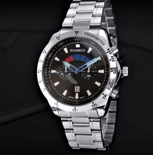 Relógio Masculino Esportivo Pulseira De Aço Watch Men Steel