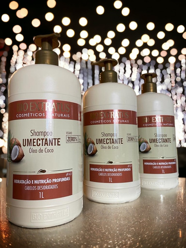 Kit 3 Shampoo Cabelos Desidratados Umectante 1l