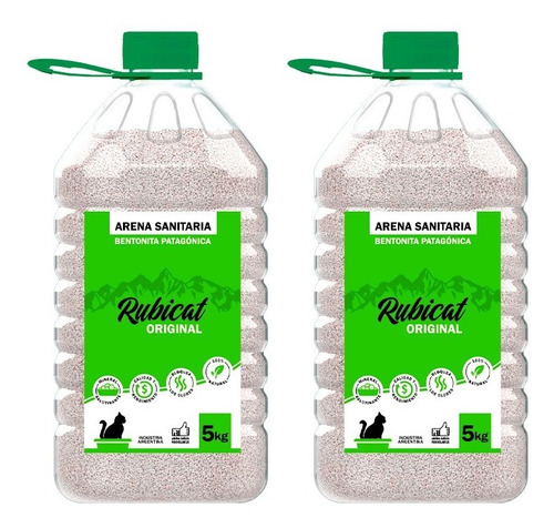 Piedras Aglomerante Gatos Sanitaria Rubicat Original X 10kg 