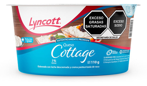 Queso Lyncott Cottage 1% de Grasa 110g