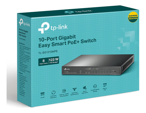 Switch Tp-link Tl-sg1210mpe 10 Puertos Gigabit (8 Puertos)