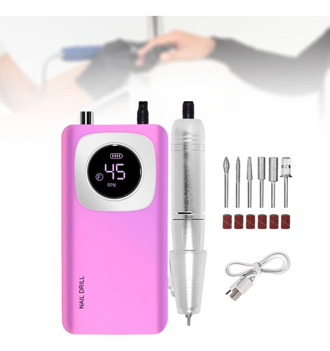 Taladro Eléctrico Inalámbrico Para Uñas, Juego De Taladro