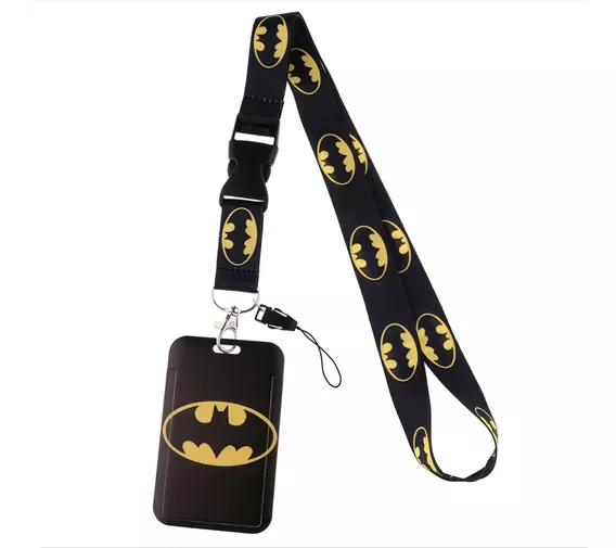 Gafete Batman Lanyard Porta Credencial Desprendible Identifi