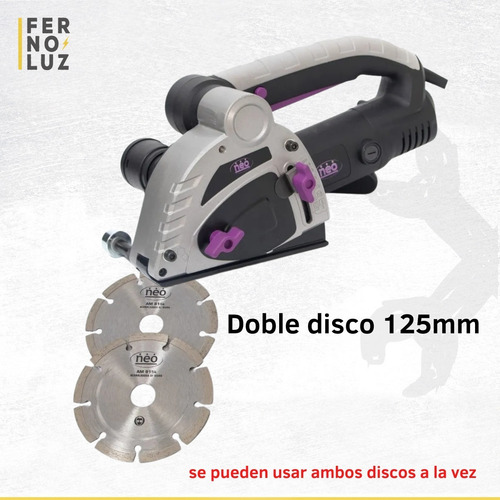 Acanaladora Muros Neo Am815k 1400w + 2 Discos + Valija