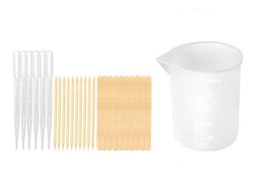 Kit Mezcla Resina 1 Vaso Silicona 100ml 5 Pipetas 10 Palitos