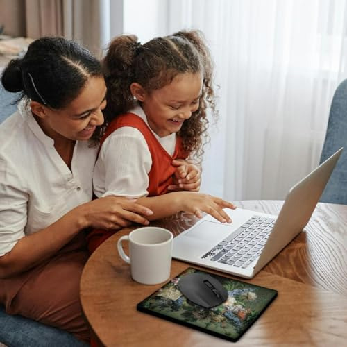 Mouse Pad Flores En Jarrón Alabastro Con Nido De Pájaro 20x2