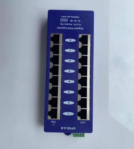 Imagen 2 de 4 de 8 Puertos Gigabit Ethernet Inyector Poe