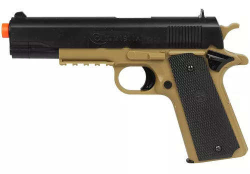 Pistola Airsoft Colt 1911 Spring - Plástico - Toy - Calibre 6,0mm