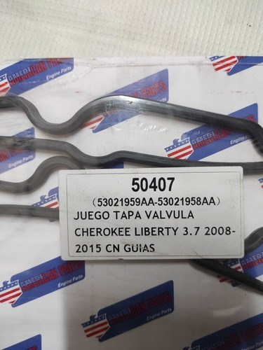 Empacadura Tapa Valvula Jeep Cherokee 3.7 Con Guias 50407