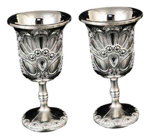 Mini Taça De Vinho Taça Pequena De Metal Em Para 2 Prata