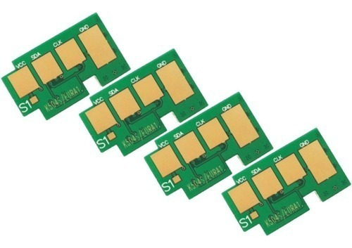 Combo X 4 Chip Para Toner Samsung 504s 504 Clt C1810w C1860