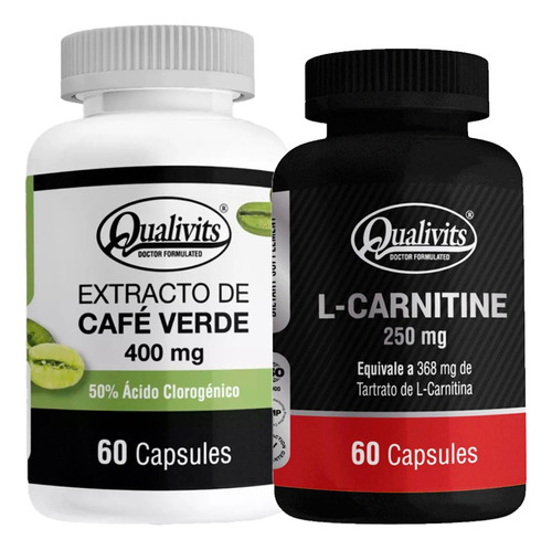 Extracto De Café Verde + L Carnitina 60 Cápsulas Qualivits
