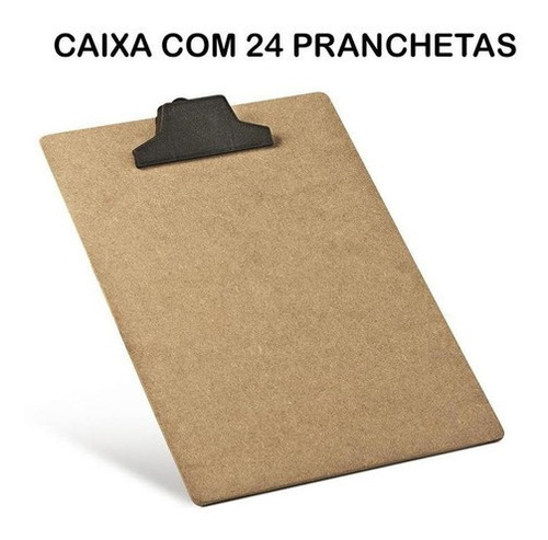 Prancheta Oficio Mdf C/prendedor Plast. Cor Marrom-claro