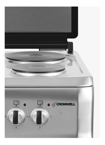 Cocina CromwellACERO60ES color plateado/negro con puerta con visor