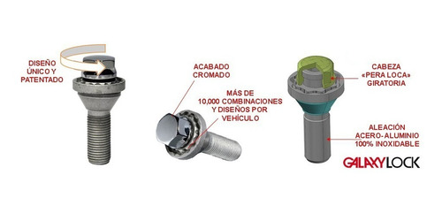 Imagen 5 de 8 de Birlos De Seguridad Galaxylock Toyota C-hr Xle Envió Gratis
