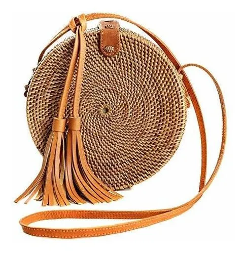 Bolsas De Ratan Para Mujer Bolso De Mimbre Hecho A Mano Bols